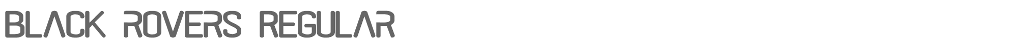 Sample characters Black Rovers Font